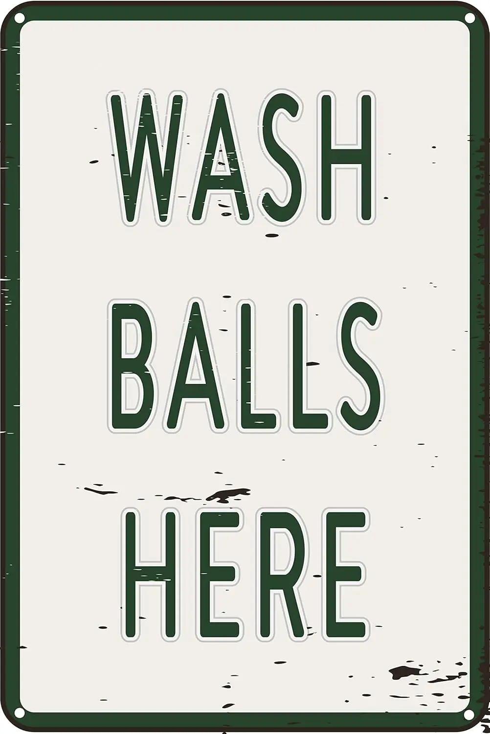 1p,Wash Balls Here  Funny Tin Sign Golf Accessory Clubhouse Decor Man Cave Sports Bar Wall Art