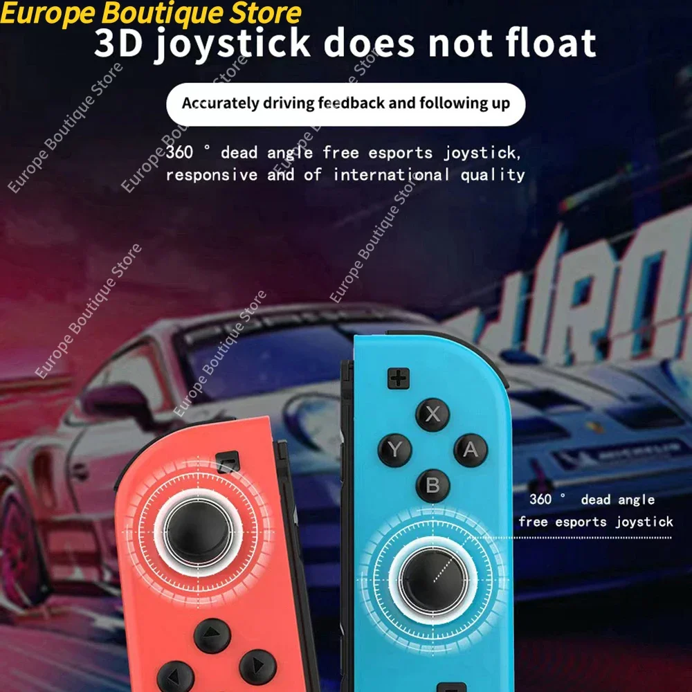 وحدة تحكم Joycons الملونة لجهاز نينتندو سويتش جوي باد عصا تحكم ثلاثية الأبعاد لوحة ألعاب لاسلكية مزدوجة الاهتزاز وحدة تحكم ألعاب الفيديو #5
