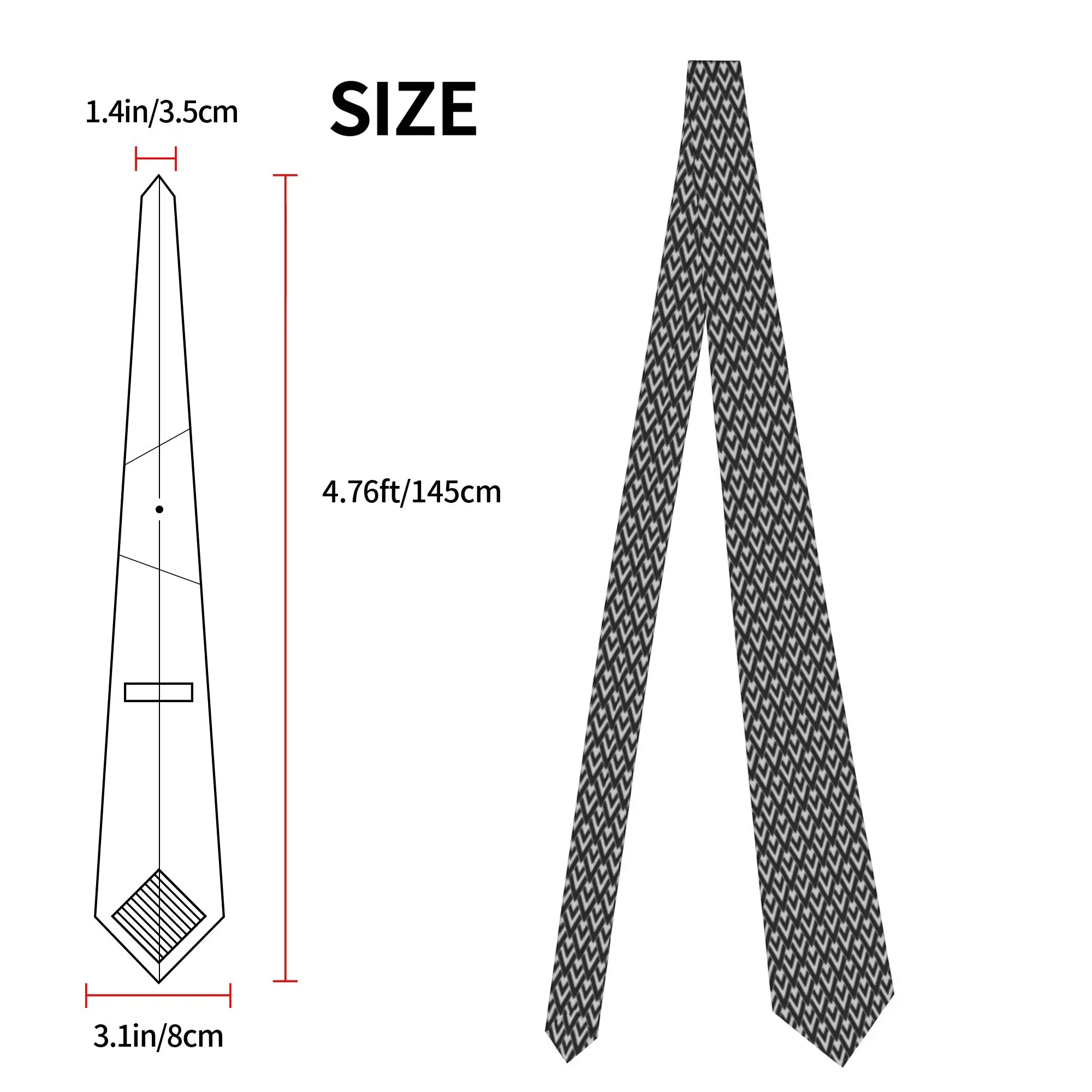 gravata-classica-masculina-com-estampa-geometrica-de-montanha-para-casamento