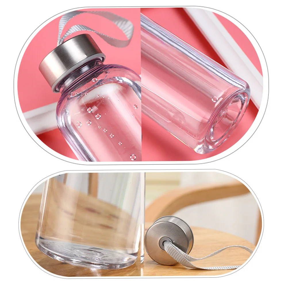 

300Ml Water Bottle for Outdoors Leak Resistant Built in Thread Coil Portable Transparent Impact Resistant Ideal for Hiking