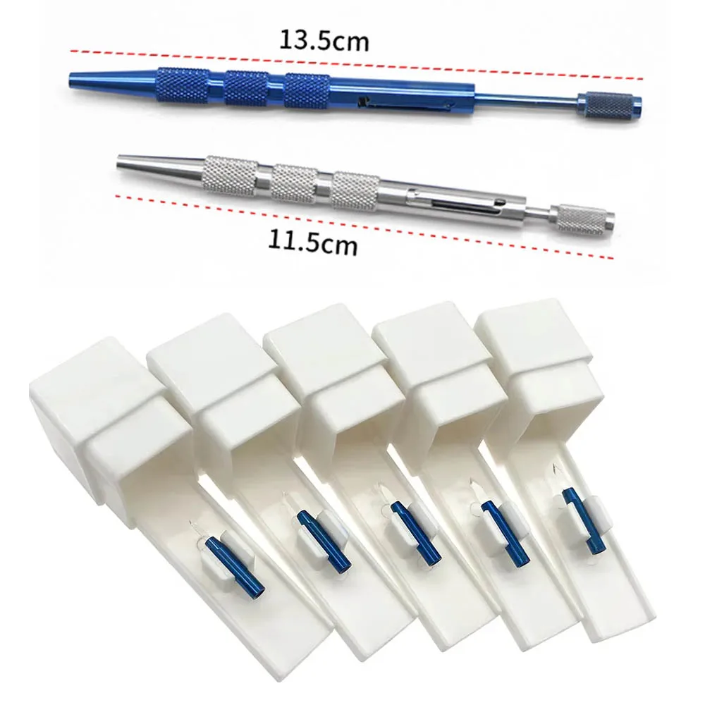 

1/5/10PCS Titanium Alloy Manual Double Single Edge Hair Transplant Sapphire Blade for Hair Transplant