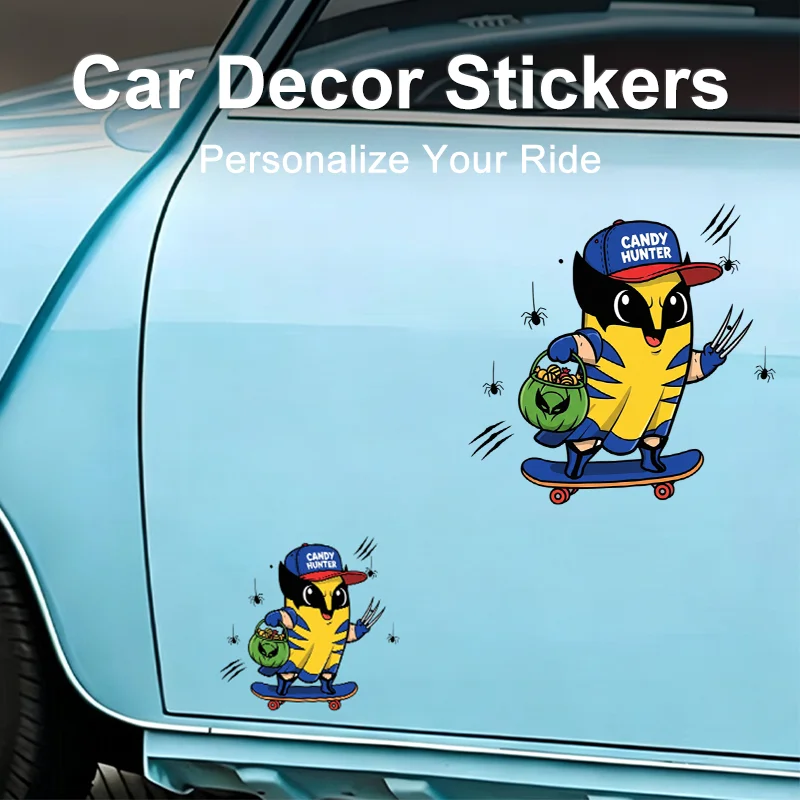 Marvel Creative Car Decal Halloween Decor Sticker PVC Sunproof for EV Body Wheel Eyebrow Personalized DIY Car Sticker