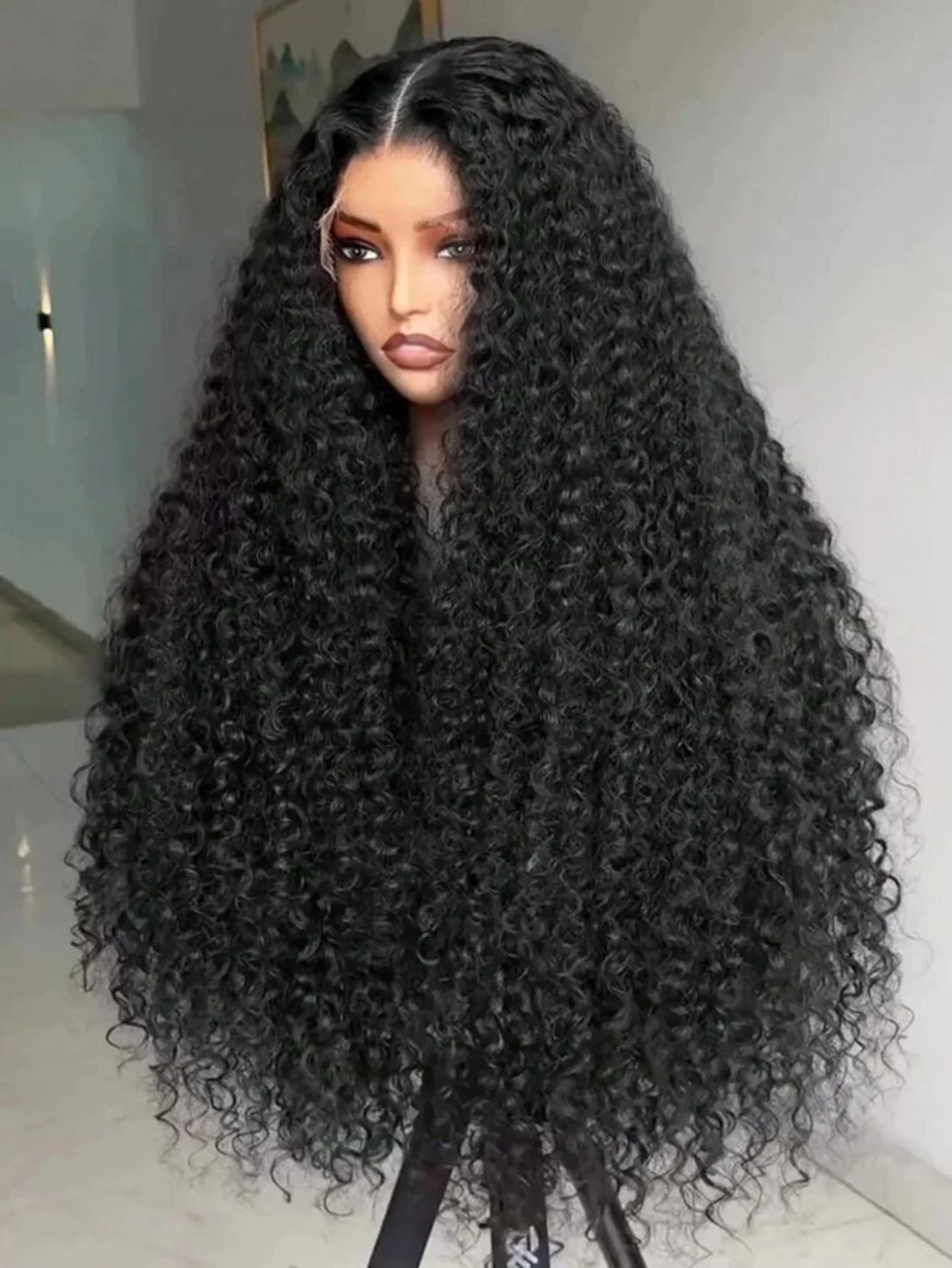 200% Dichte 13x4 Lace Front Perücken 40 Zoll Lockige Echthaar-Perücke 13x4 HD Transparente Spitze Brasilianisches Jungfrauenhaar Vorgezupft