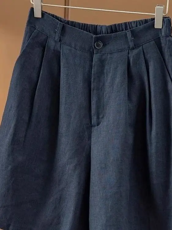 Raysel Lyocell Modal coton lin jambe large ample taille haute mince été ortspour femmes pantalons décontractés pantalon à la mode