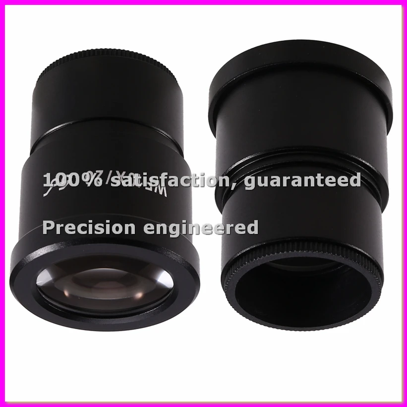 2PCS WF10X-20MM Wide-Angle High Eyepoint Ocular for Binocular Trinocular Stereo Microscope Installation Interface-A55K