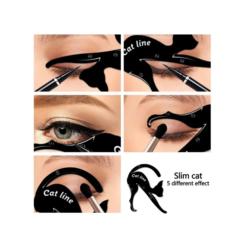 Eyeliner Schablonen, mattes PVC-Material rauchige Lidschatten applikatoren führen Schablonen werkzeug