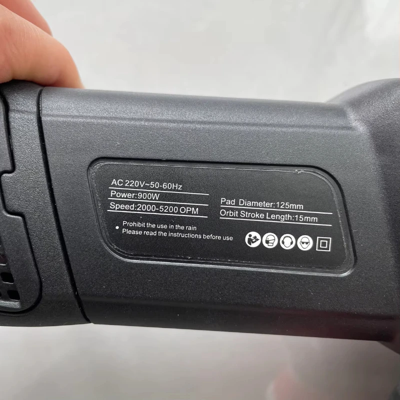 900 watt 5200 rpm speed adjustable 15mm rail car polisher with 5 inch backplane and 5pcs pads, all standard plug polisher