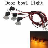 4pcs Car door handle light small size easy to install LED ambient light signal indicator light white /ice blue/orange