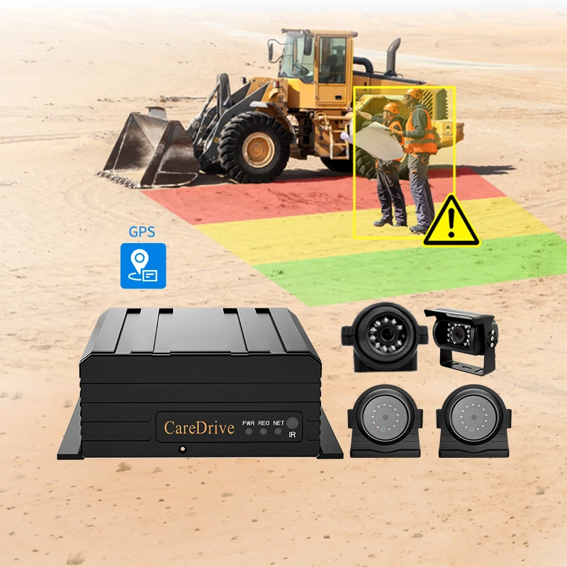 CareDrive MR910-BSD Smart Car Fleet Gps Mdvr Bsd Monitor de alerta de câmera de carro Local cego Detecção pedestre Sistema de alarme de colisão