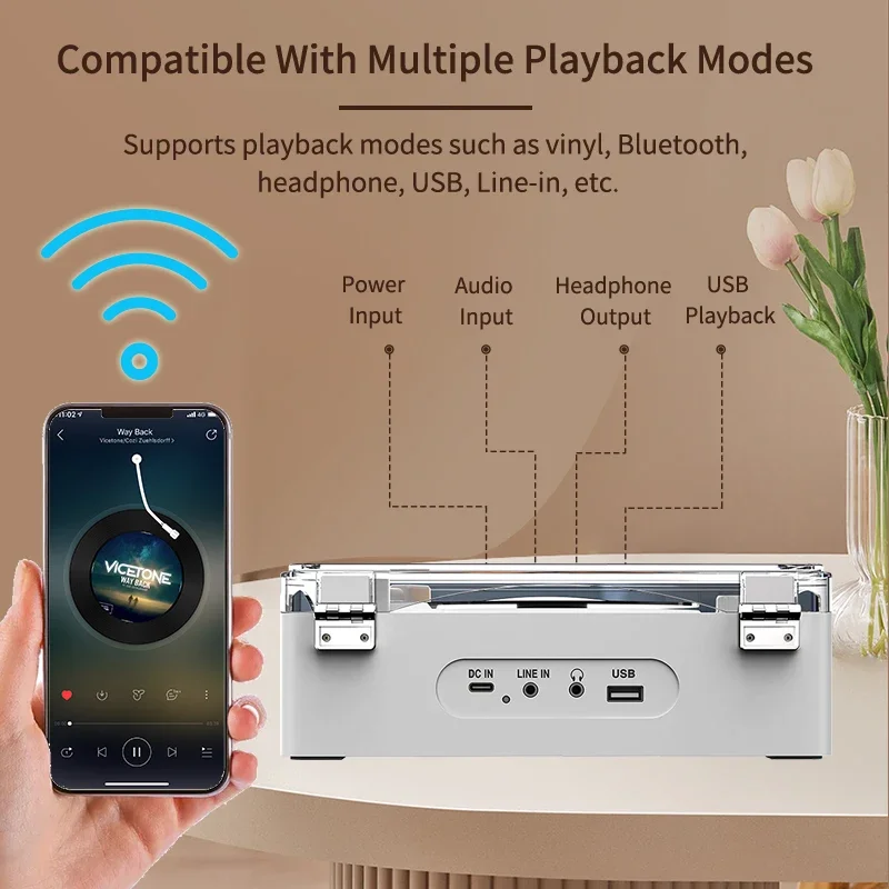 HiFi Sound Speaker with Remote Control,Portable Retro Suitcase CD Player  Bluetooth Rechargeable LED Screen, FM Radio