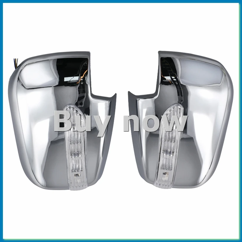 Car Door Mirror Covers with LED for Triton L200 2005-2014 Sport 2011-A55K