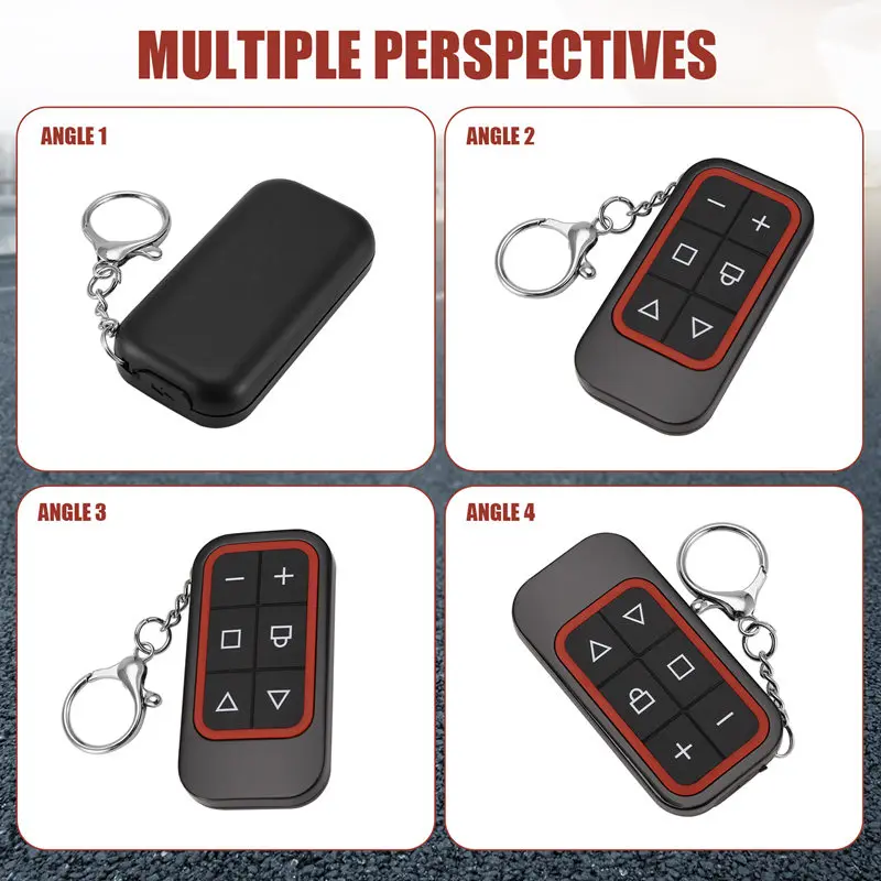 Telecomando wireless per porta del garage multifrequenza a 8 canali, telecomando ricaricabile con copia a frequenza intera