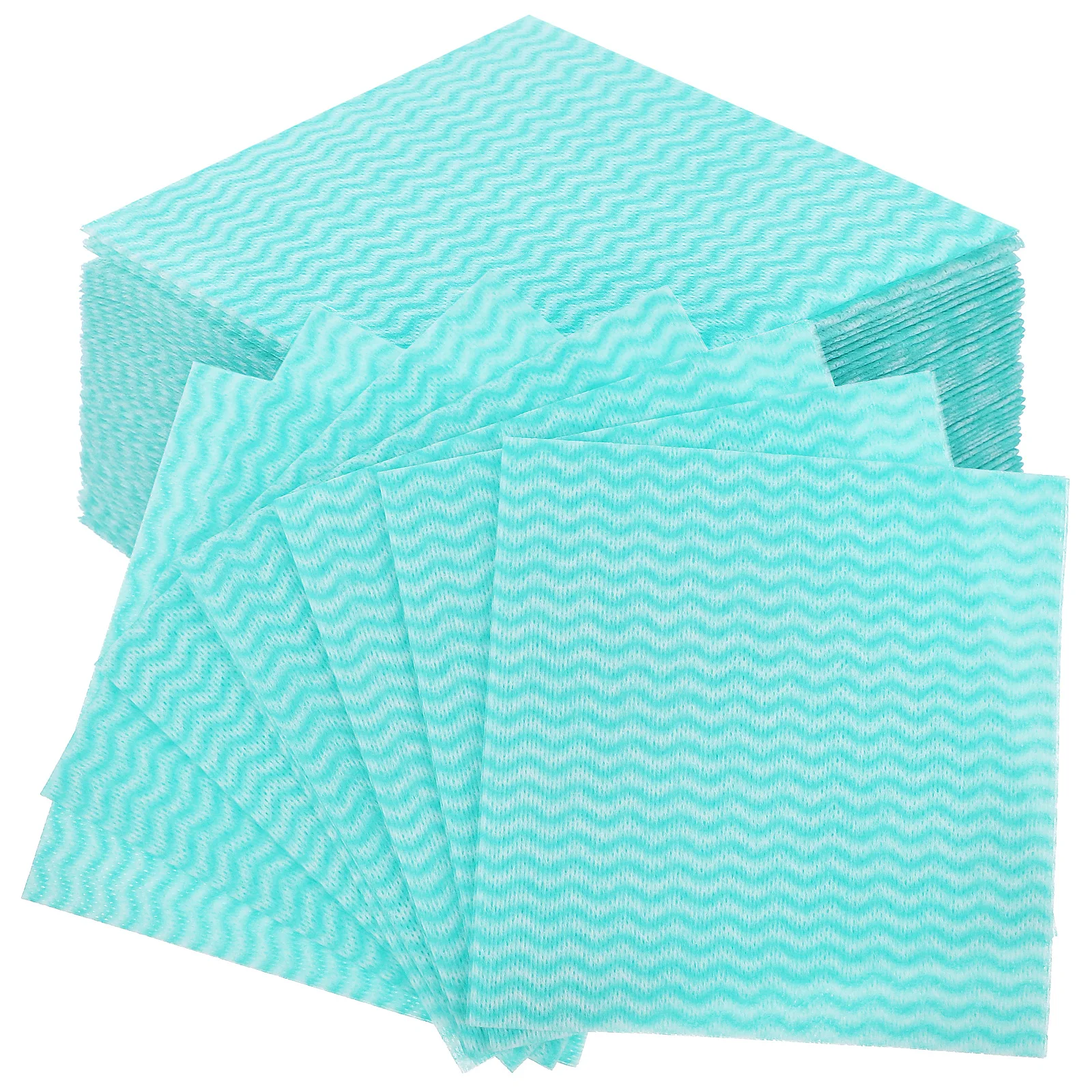 

50pcs Striped Kitchen Wash Cloths For Dishes Kitchen Cloths High Absorbency Reusable Cleaning Rags Multipurpose Dish Towels
