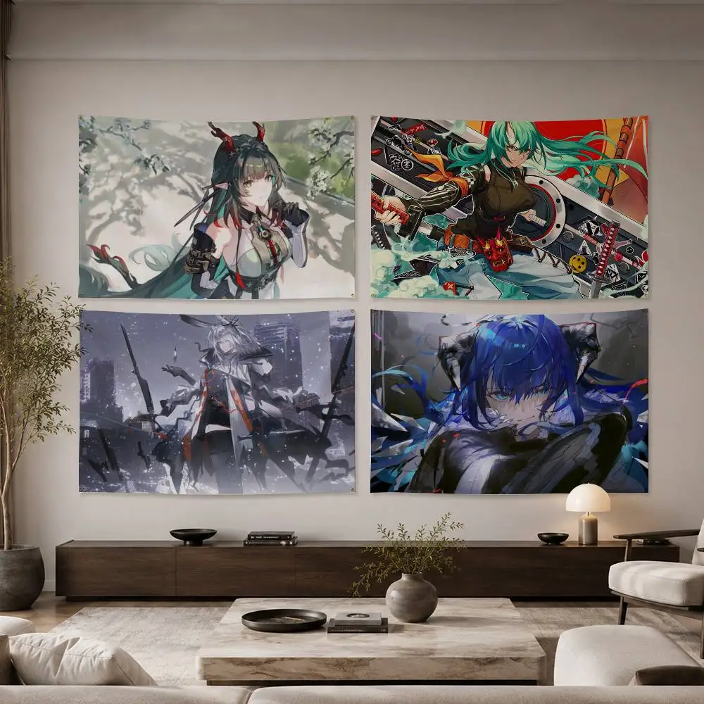 

Anime Arknights Flag Outdoor Decorations for Bedrooms Home Decor Items Decoration Banners