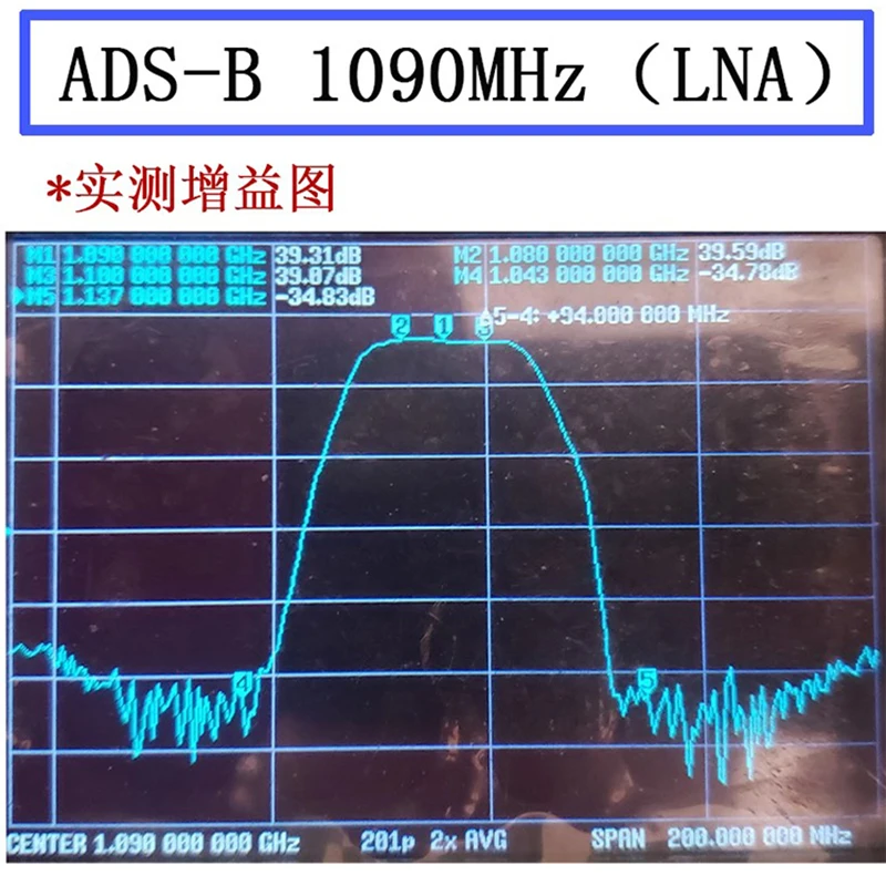 Modulo RF bandpass 1090MHz/modulo RF amplificatore RF guadagno amplificatore LNA ADS-B