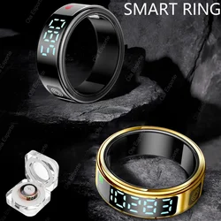 2025New Smart Ring Men Women Display Screen Heart Rate Blood Oxygen Monitoring Multi Sports Modes IP68 5ATM Waterproof Smartring
