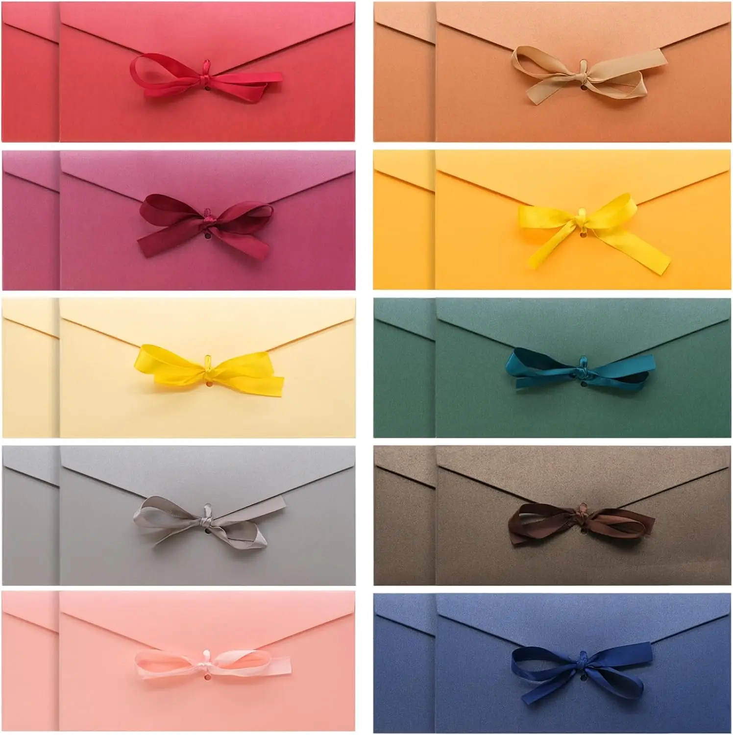 

Роскошные перламутровые бумажные конверты с бантом из ленты, утолщенные, для свадебных приглашений, поздравительных открыток, DIY-конверты