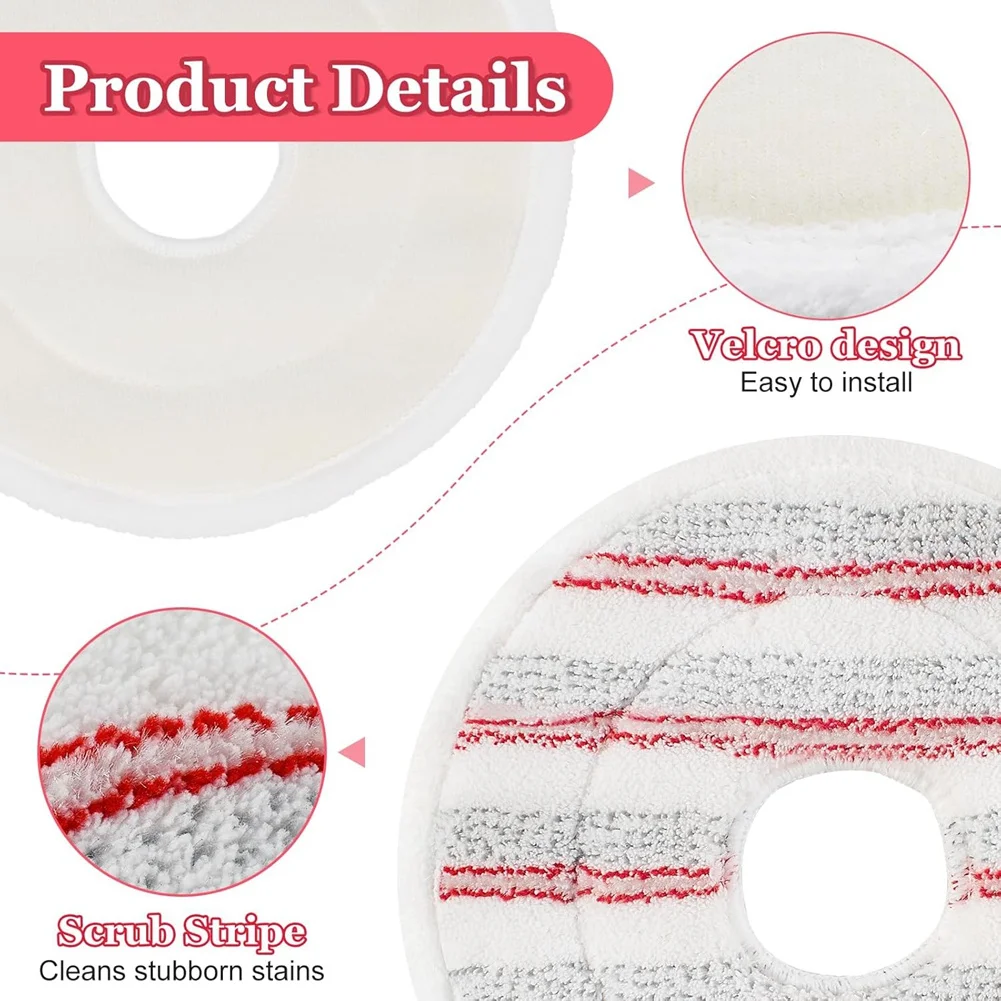 Almohadillas de microfibra para fregona Vileda Clean Spin, repuestos para cabezal de fregona, cabezal lavable para limpieza de suelo, Par de repuesto