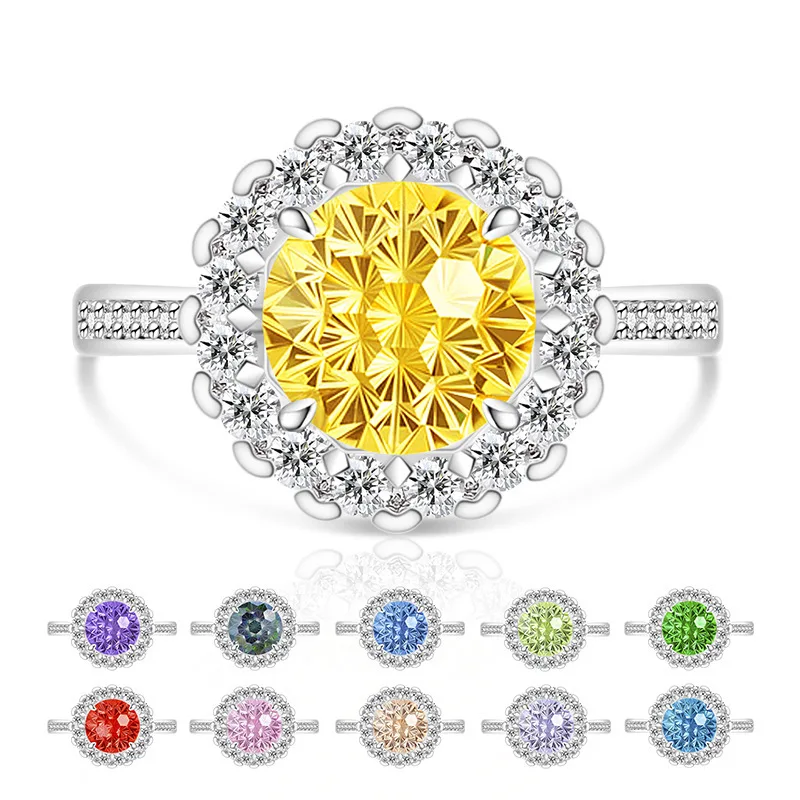 

Изысканное кольцо из стерлингового серебра 925 пробы с высокоуглеродистым бриллиантом огранки «Миллениум» и круглой оправой, женское ювелирное украшение, подарок на годовщину