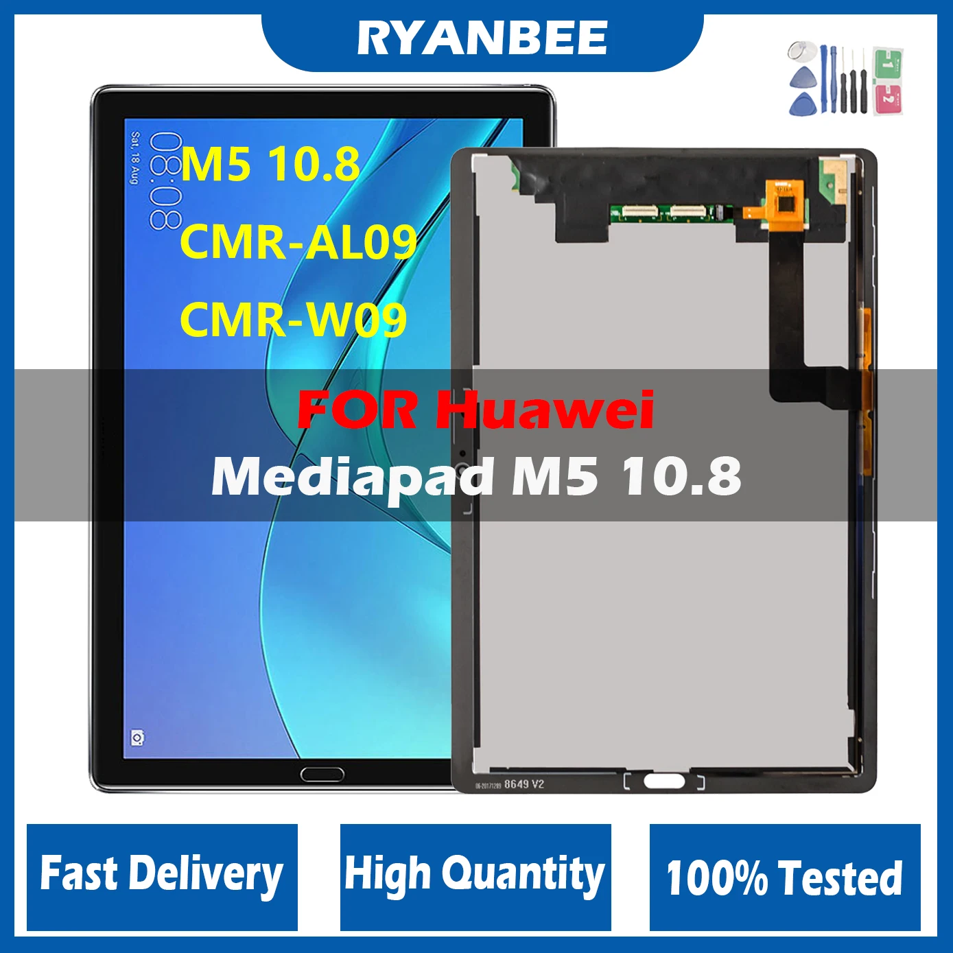 

10.8" LCD Display For Huawei MediaPad M5 10.8 CMR-AL09 CMR-W09 LCD Display and Touch Screen Digitizer Sensors Panel Assembly