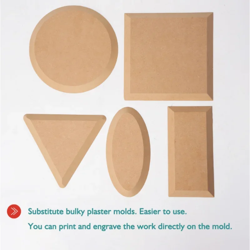 Pottery tools MDF cru Ceramic Forming Mold Density Plate Blank Stripping Mud Plate Forming Hanging Geometric Clay Forming Mould