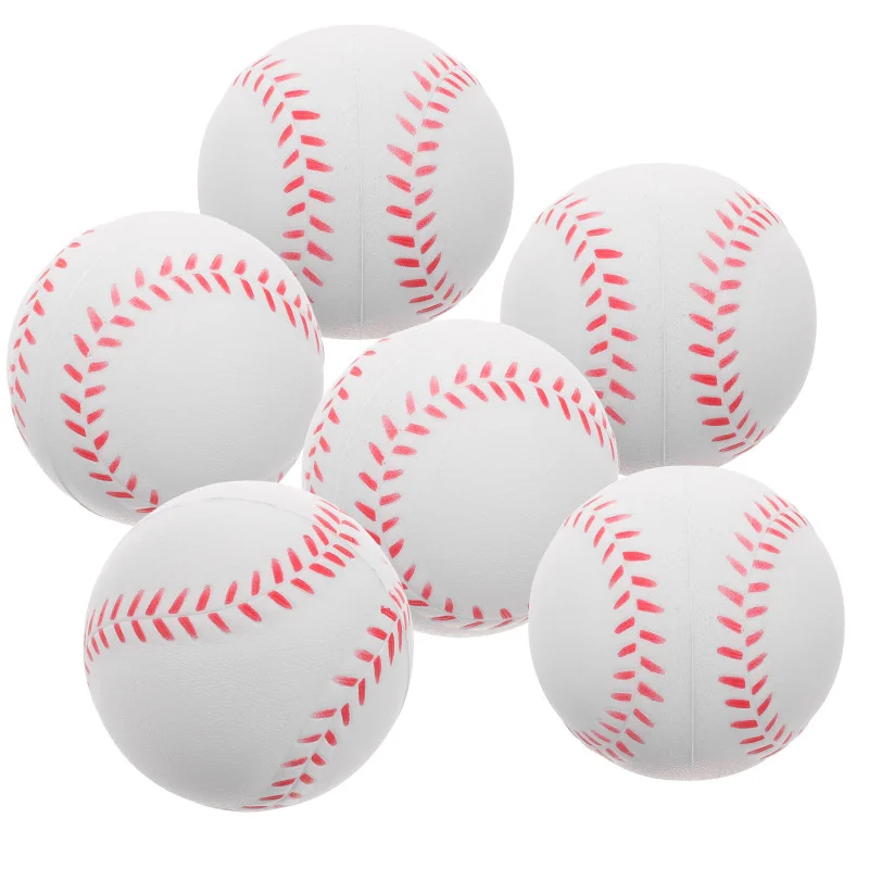 12pcs PU Baseball Soft Sponge Ball Toy Outdoor Sport Practice Trainning Base Ball bambini decompressione Indoor Outdoor Toy Ball