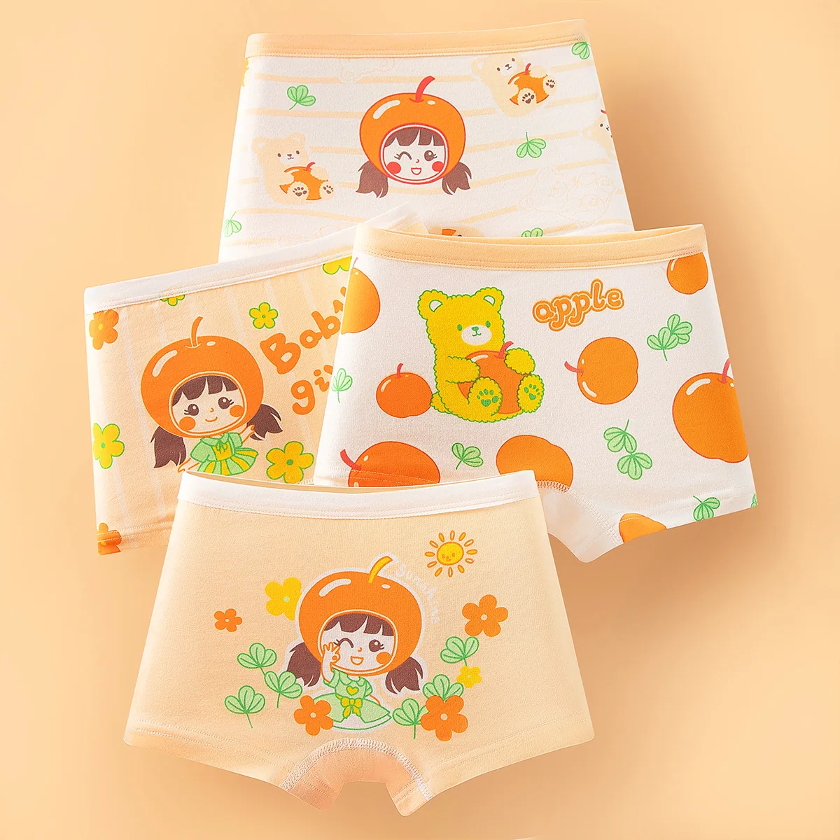 Celana Boxer Anak Perempuan Motif Beruang Lucu Bahan Katun Murni Kelas A Lembut dan Nyaman