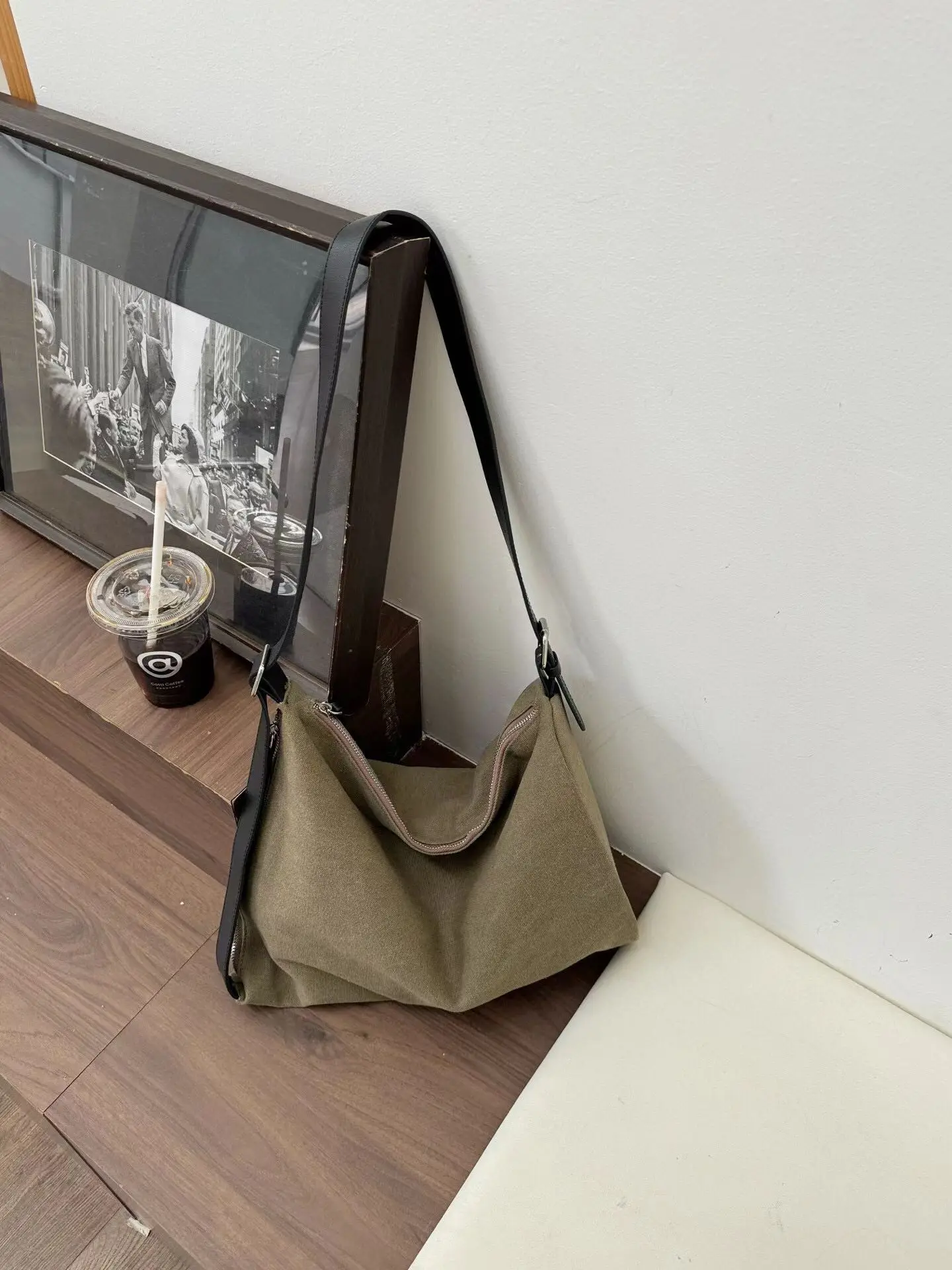 

Large Capaci Canvas Hobo Tote Bag Women's Crossbody oulder Bag Casual Simple Sle Underarm Bag Waed Canvas Bag
