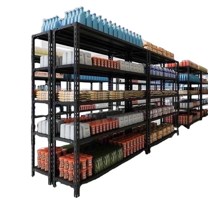 Steel anti-corrosion powder coated rivets warehouse stacked storage shelves large size 1800x1200x400mm boltless rivets