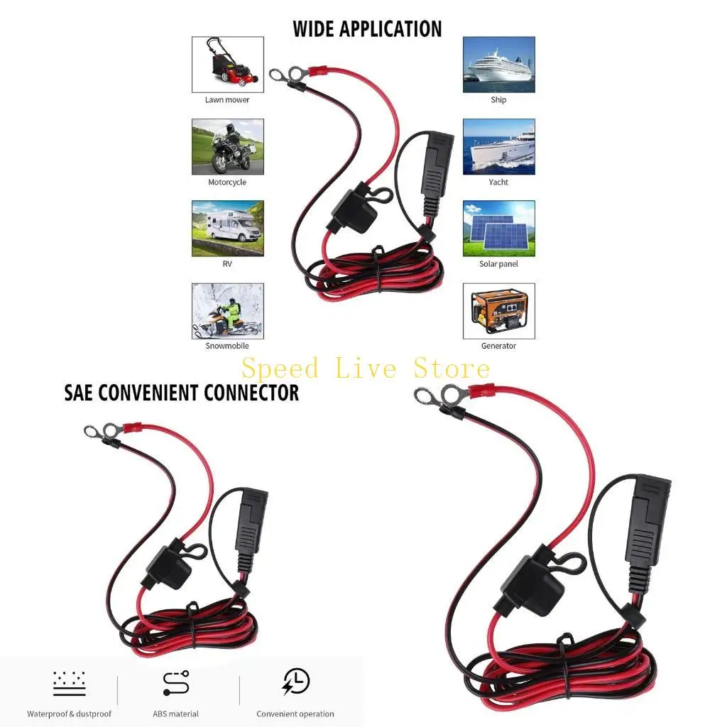

547C CS-1423A1 Ring Terminal SAE-To O Ring Connectors Extension Cord Cable Connector for Battery Administrator