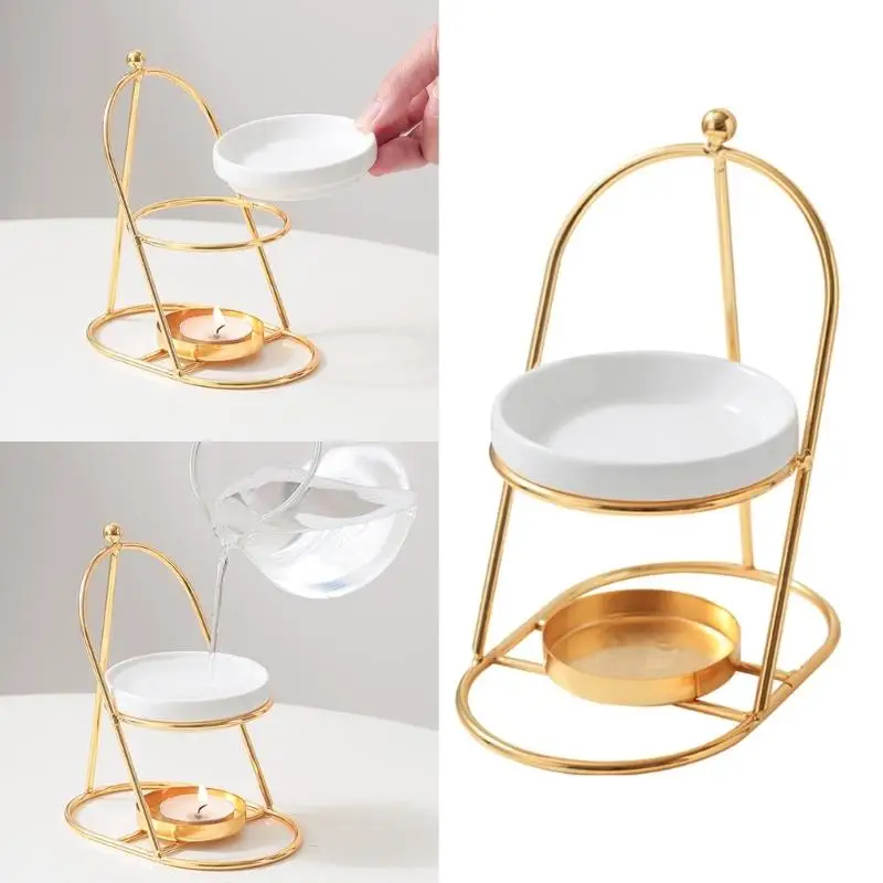 

E8BD Wax Melt Burners Fragrances Wax Warmer,Tealight Holder Scented Diffuser