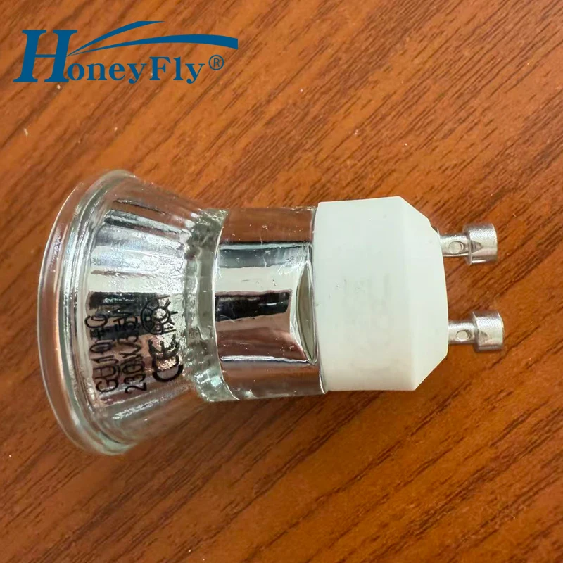 HoneyFly 100pcs GU10 Halogen Lamp Bulb MR11 35W +C(35mm) 230V Clear Glass Cover WarmWhite Spot Light Indoor For Lava Lamp