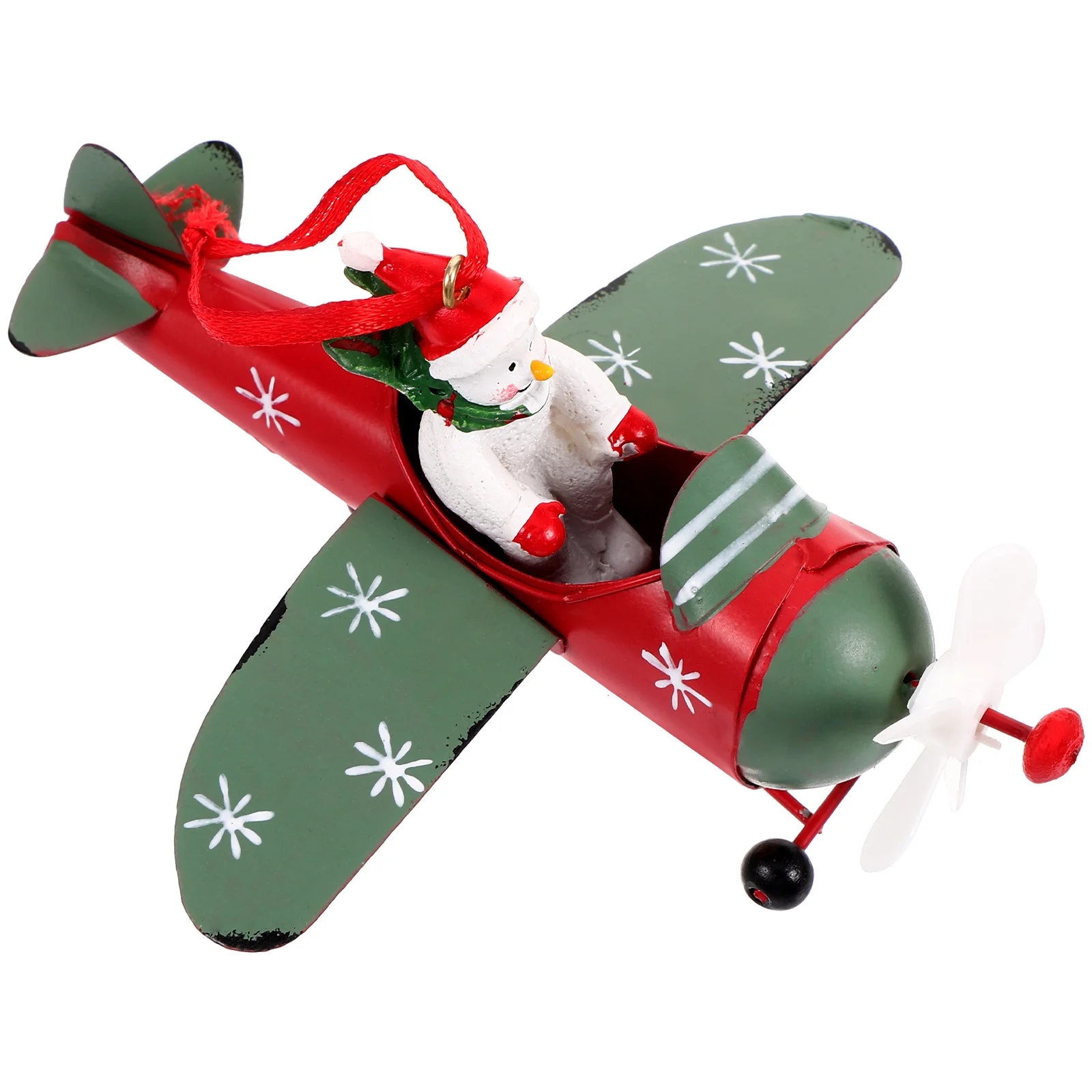 

Snowman Ornaments Nordic Christmas Iron Aircraft Outdoor Decor Decoration Props Decorations