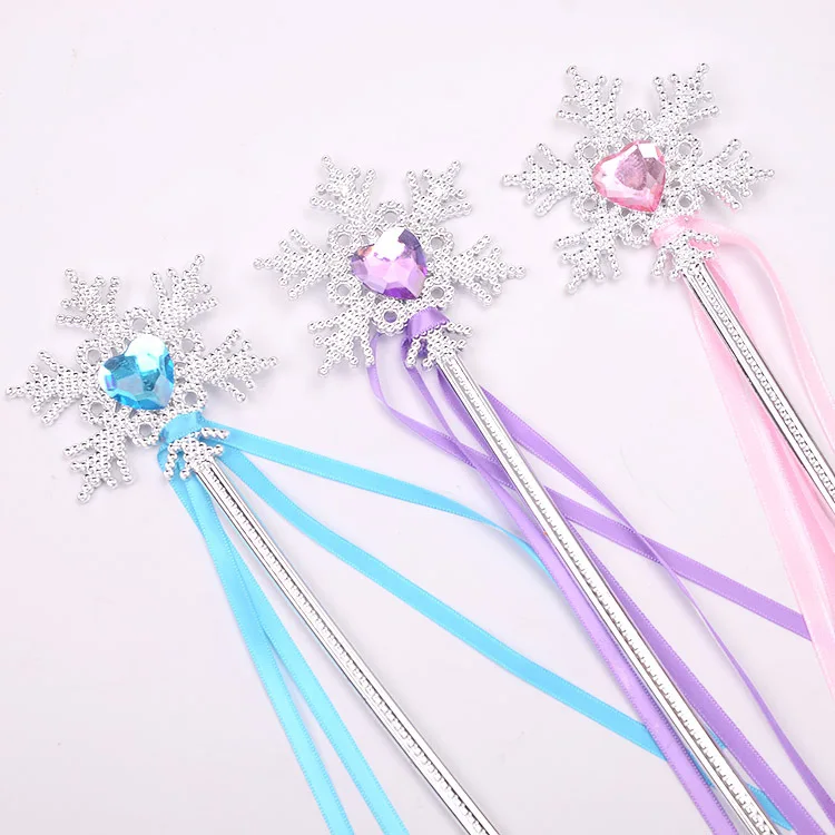 Party Halloween Princess Cosplay Prop Explosion Cute Fantasy Snowflake Fairy Wand Children\'s Magic Wand Girl Birthday Gift