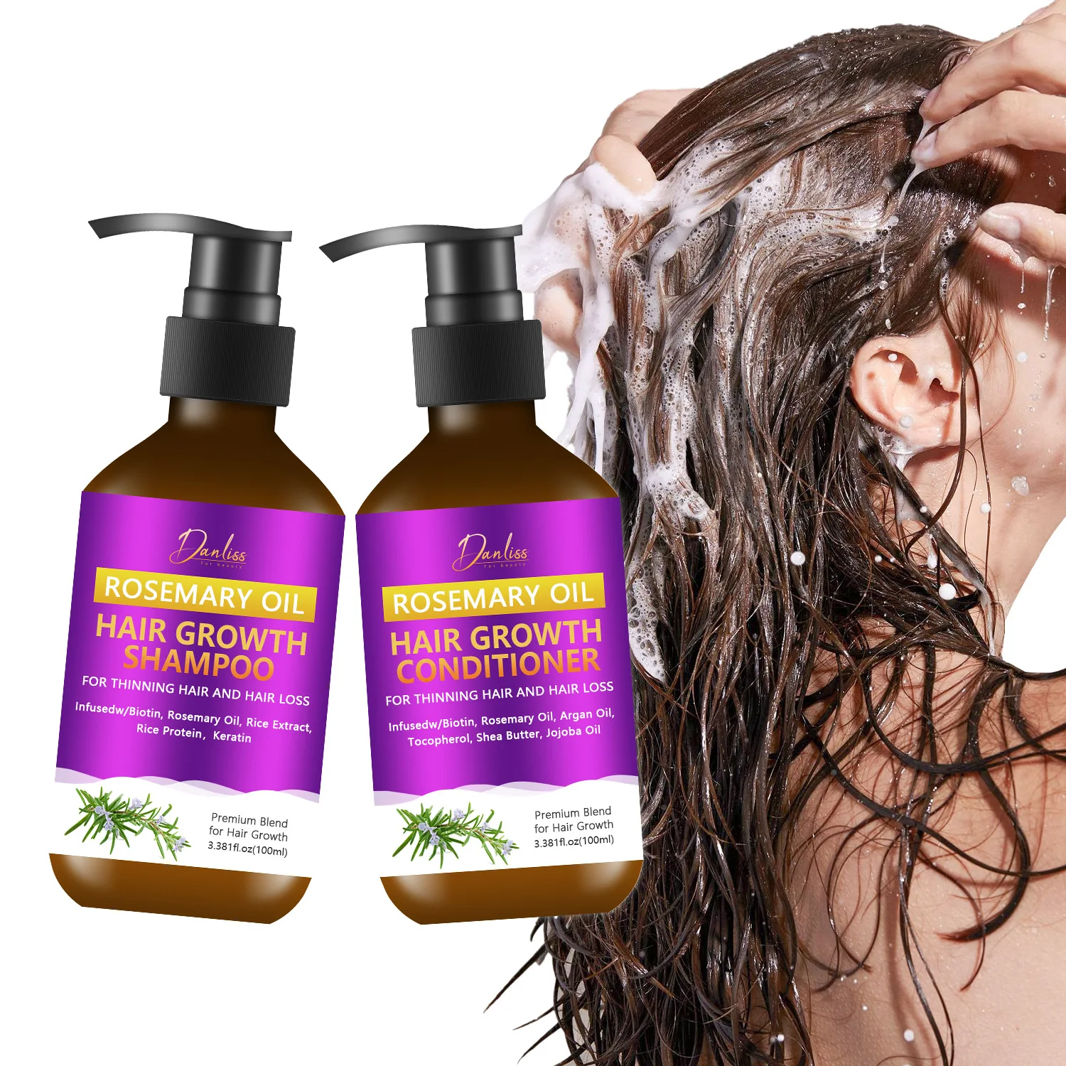 

Rosemary Oil Hair Growth Shampoo & Conditioner Set – Nourishing & Strengthening for Thicker Hair.