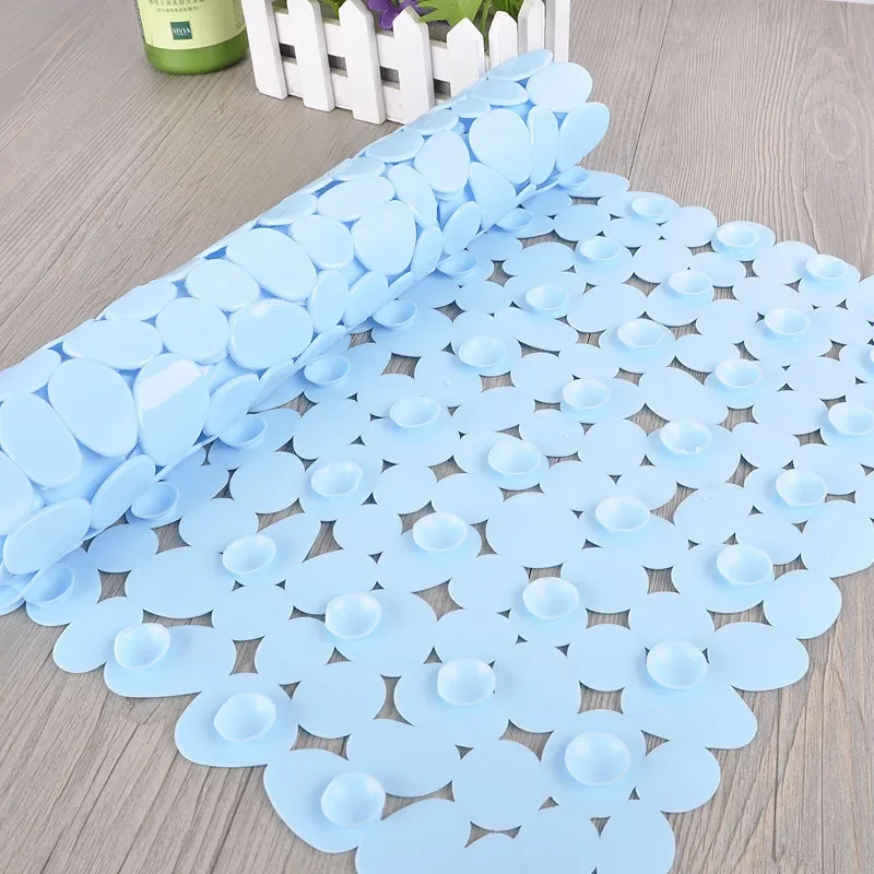 Mat Bathtub Bath Mat PVC Large Bathtub Safety Shower Non-slip Bathroom Mats With Suction Cups Pebbles Floor Mat 70*36cm