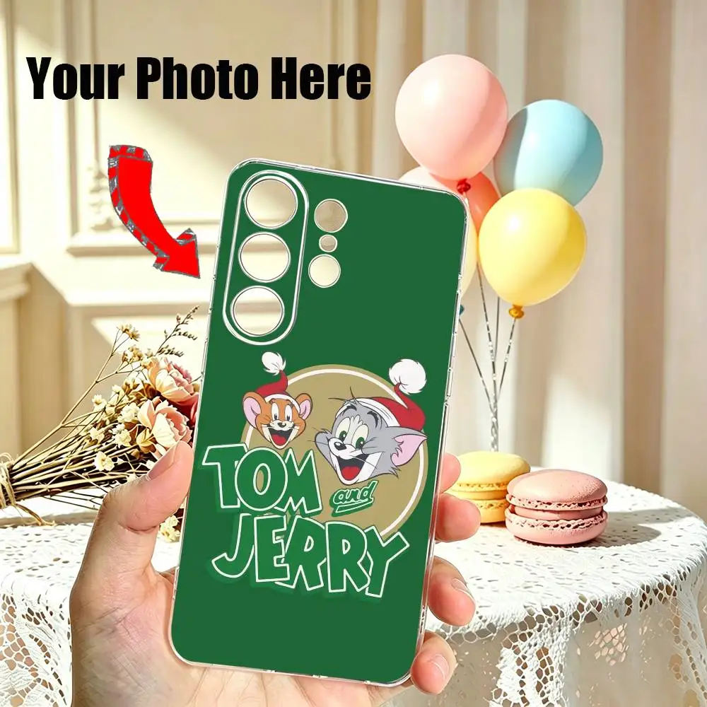 

Jerrys Merry Christmas Tom Phone Case Transparent Silicone Soft For Samsung S25,S24,S21,S22,S23,S30,Ultra,S20,Plus,Fe