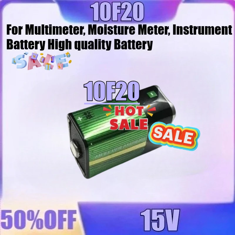 15 В 10F20 для мультиметра, влажности, батареи для инструментов, высококачественная батарея, новая сложенная квадратная батарея 10F20 15 В