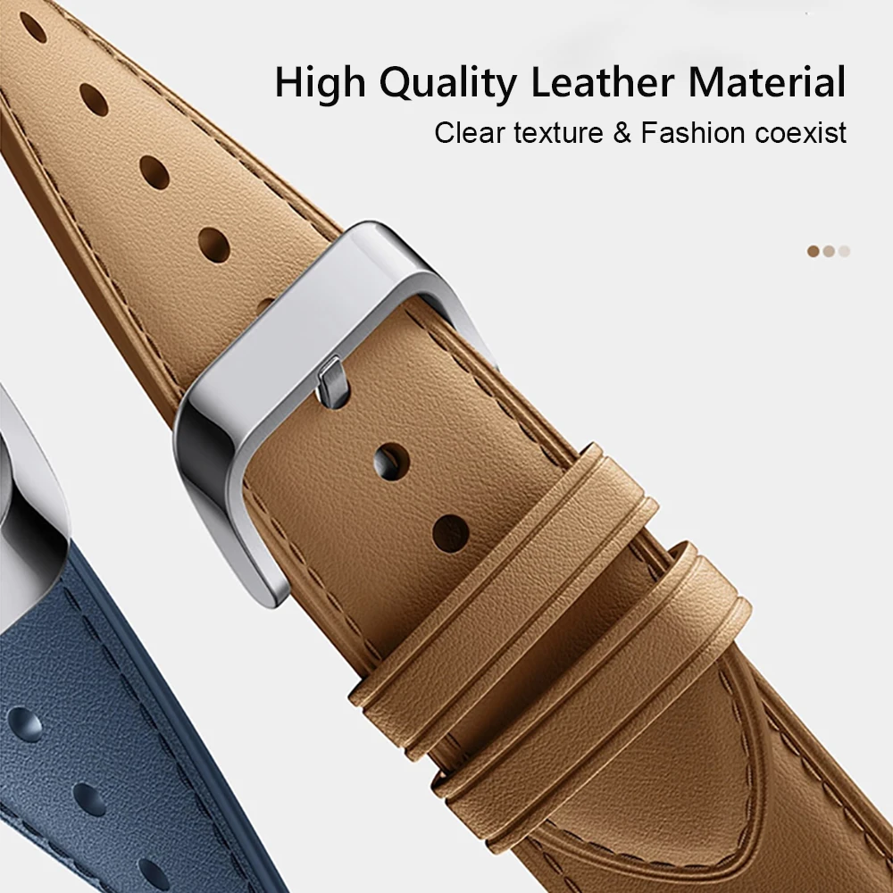 Cinturino in pelle originale per Xiaomi Band 8 Pro bracciale Wristband Correa connettori in metallo per accessori di ricambio Mi Band 8pro