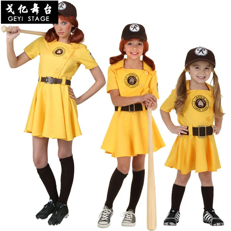 Cosplay uniforme de beisebol profissional dia das crianças dia das bruxas uniformes roupas femininas uniforme de beisebol de uma peça