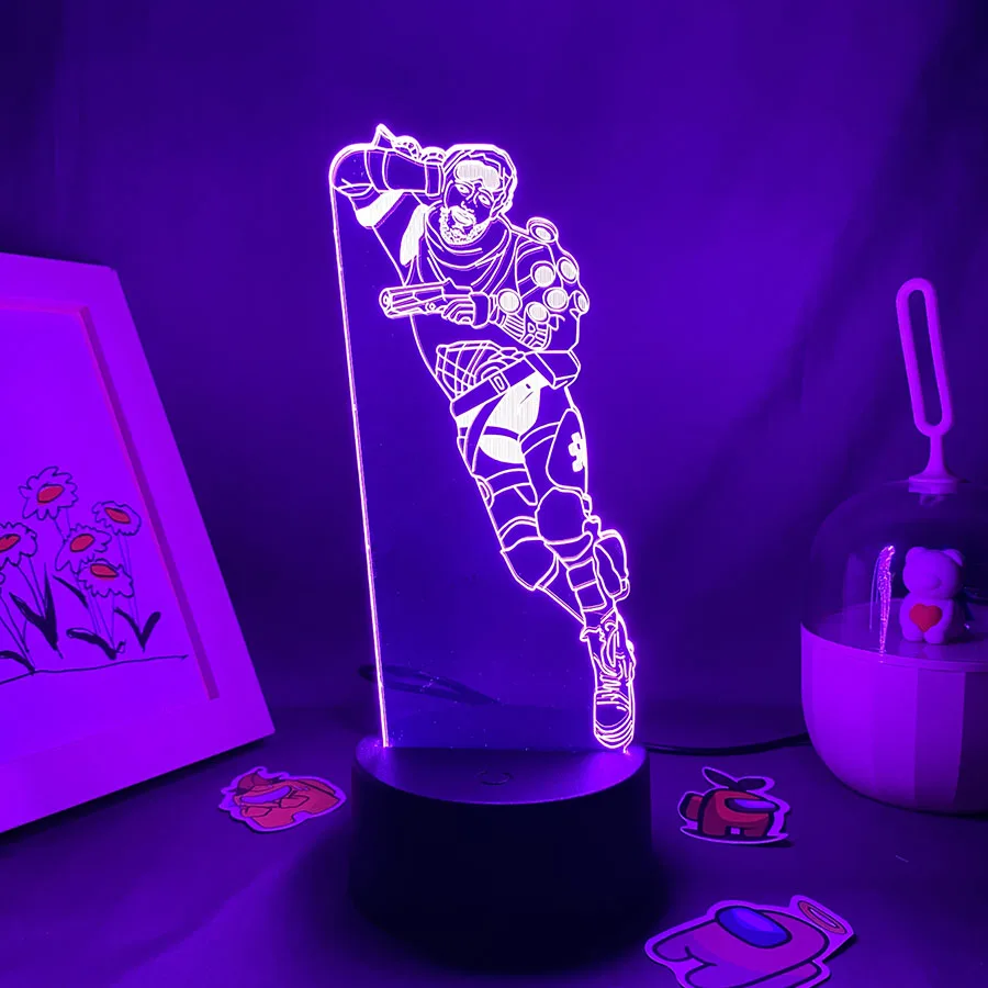 

Game Apex Legends MIRAGE Holographic Trickster 3D Led Night Lights Birthday Gift For Friends Bedroom Decor Manga Neon Lava Lamps