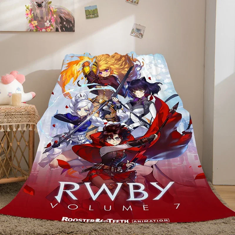 Sofa Blankets for Winter King Size A-Rwby Microfiber Bedding Fluffy Soft Blankets Warm Bed Fleece Custom Nap Cartoon Throws