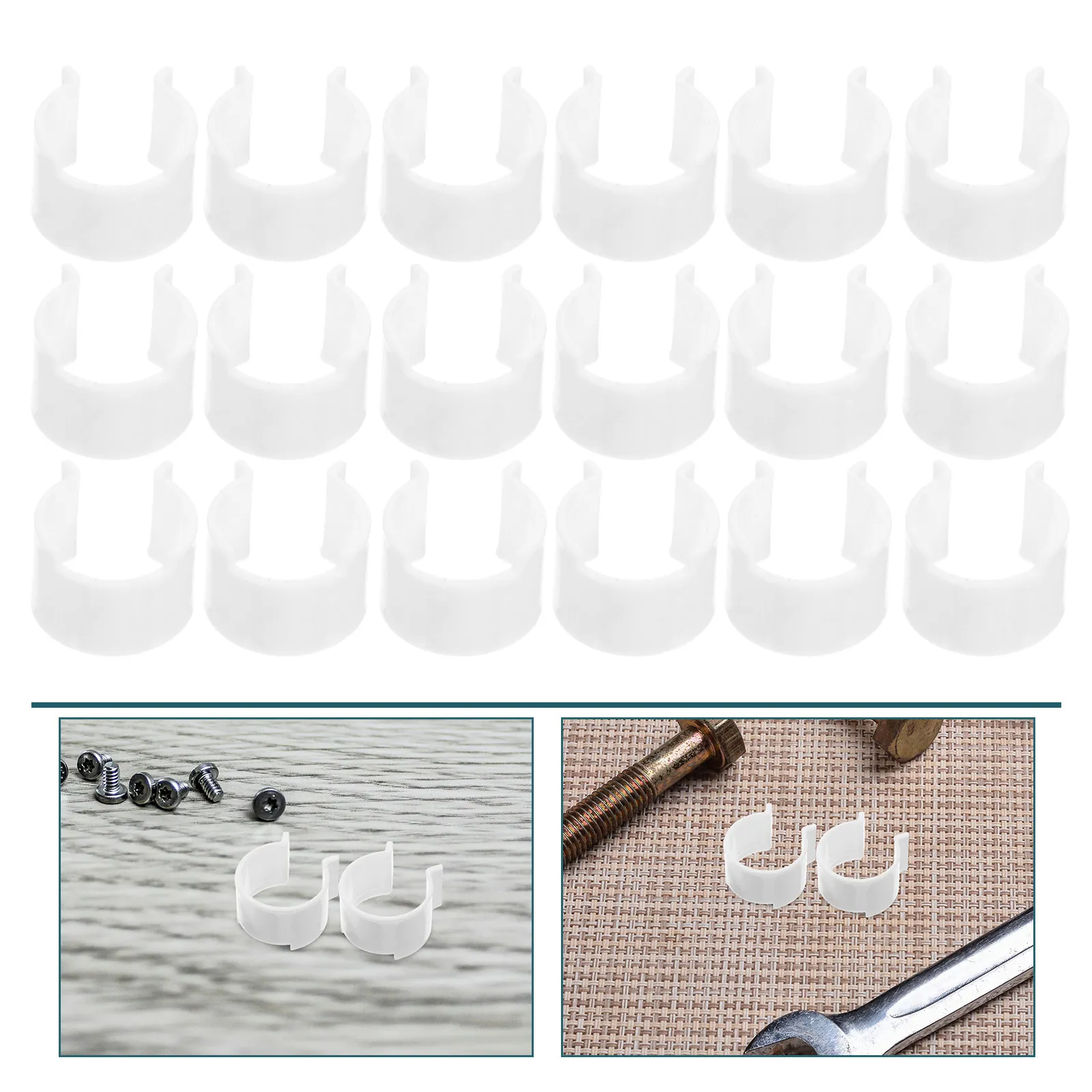 

50Pcs Plastic Pump Lock Clips Leakproof Travel Friendly Dispenser Buckles for Lotion Shampoo Oil Bottles Universal Size