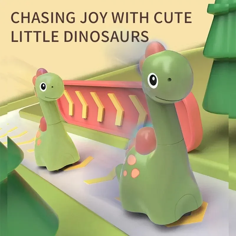 Cute Dinosaur Press And Slide Toy Car Grasp Training Inertia Pull Back Dinosaur Educational Toy