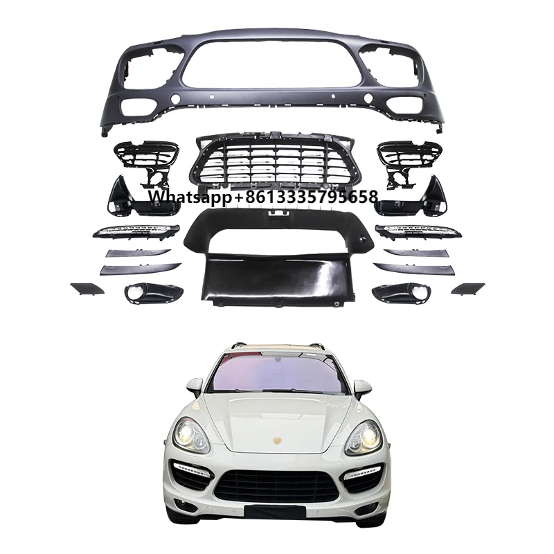 

Porsche Cayenne 2011-2014 Turbo Front Bumper with Fog Light Cut-Outs Car Modification Body Kit