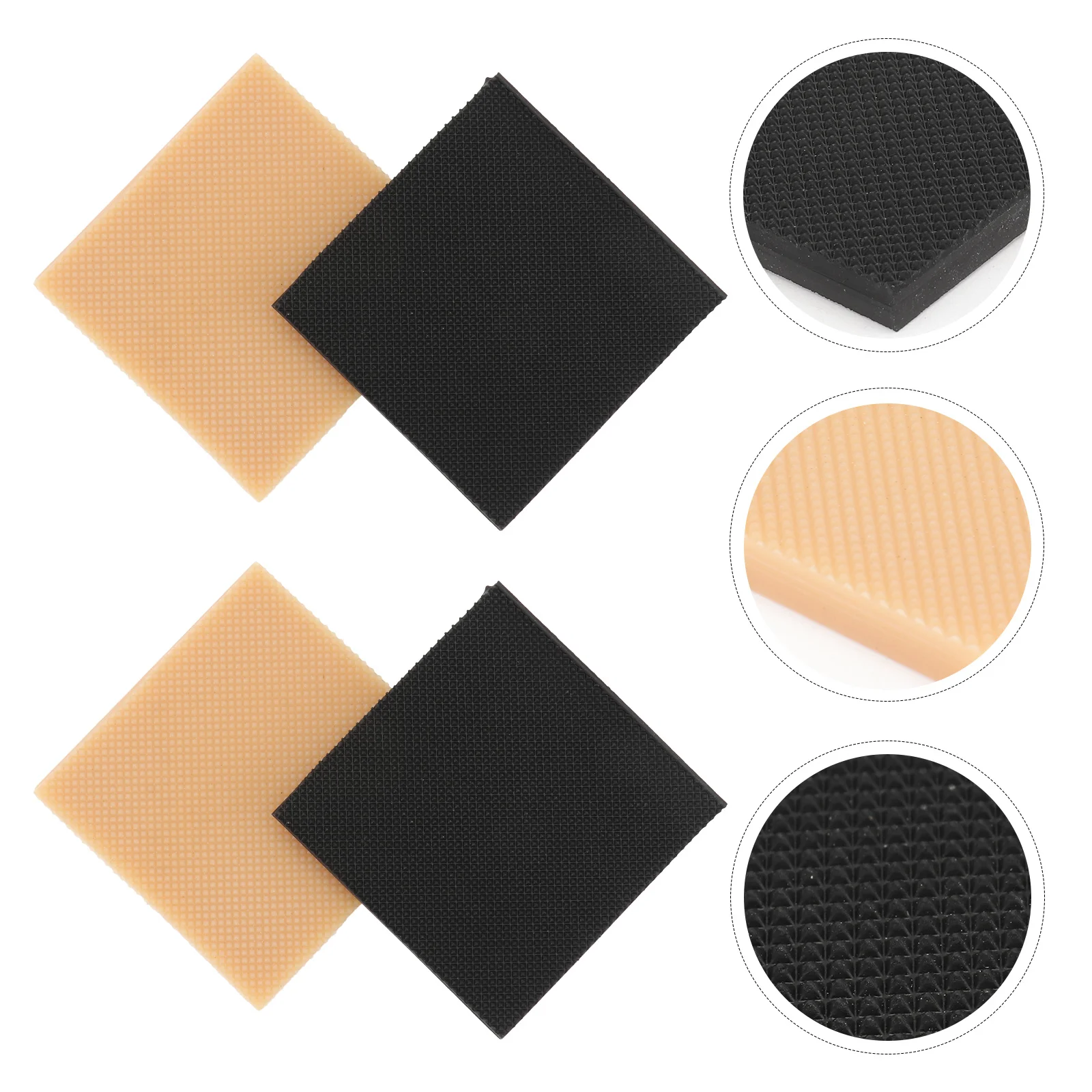 4 ชิ้นรองเท้าส้นสูง Patch Sole เคล็ดลับสําหรับรองเท้าอุปกรณ์เสริม Square Pads Tap Caps