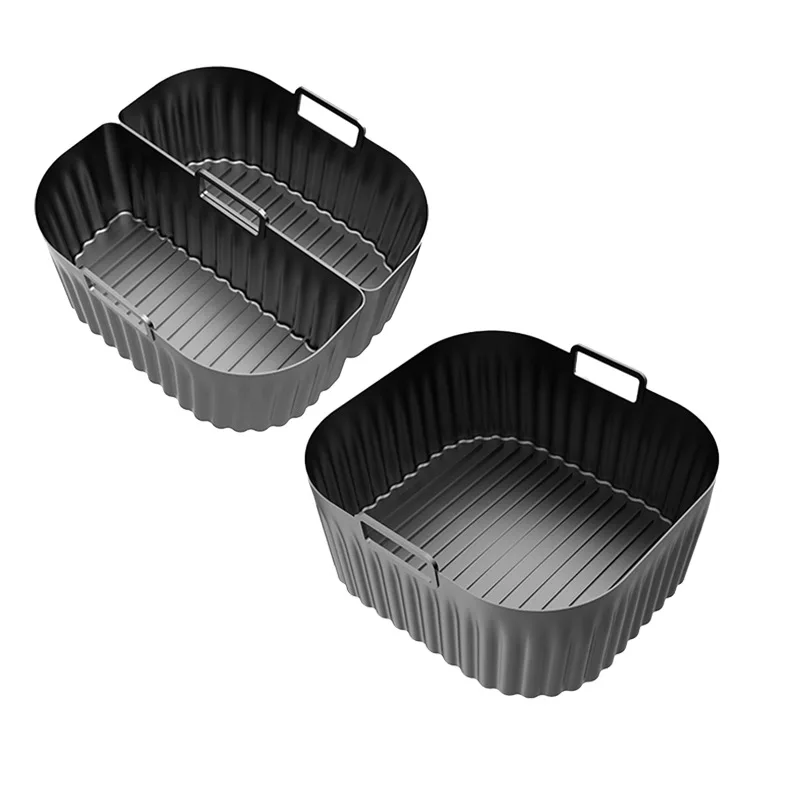 Silicone Air Fryer Liners Reusable Liners Compatible for Ninja Foodi DZ201 DZ401 DZ550 COSORI Chefman Instant Air Fryer Baskets