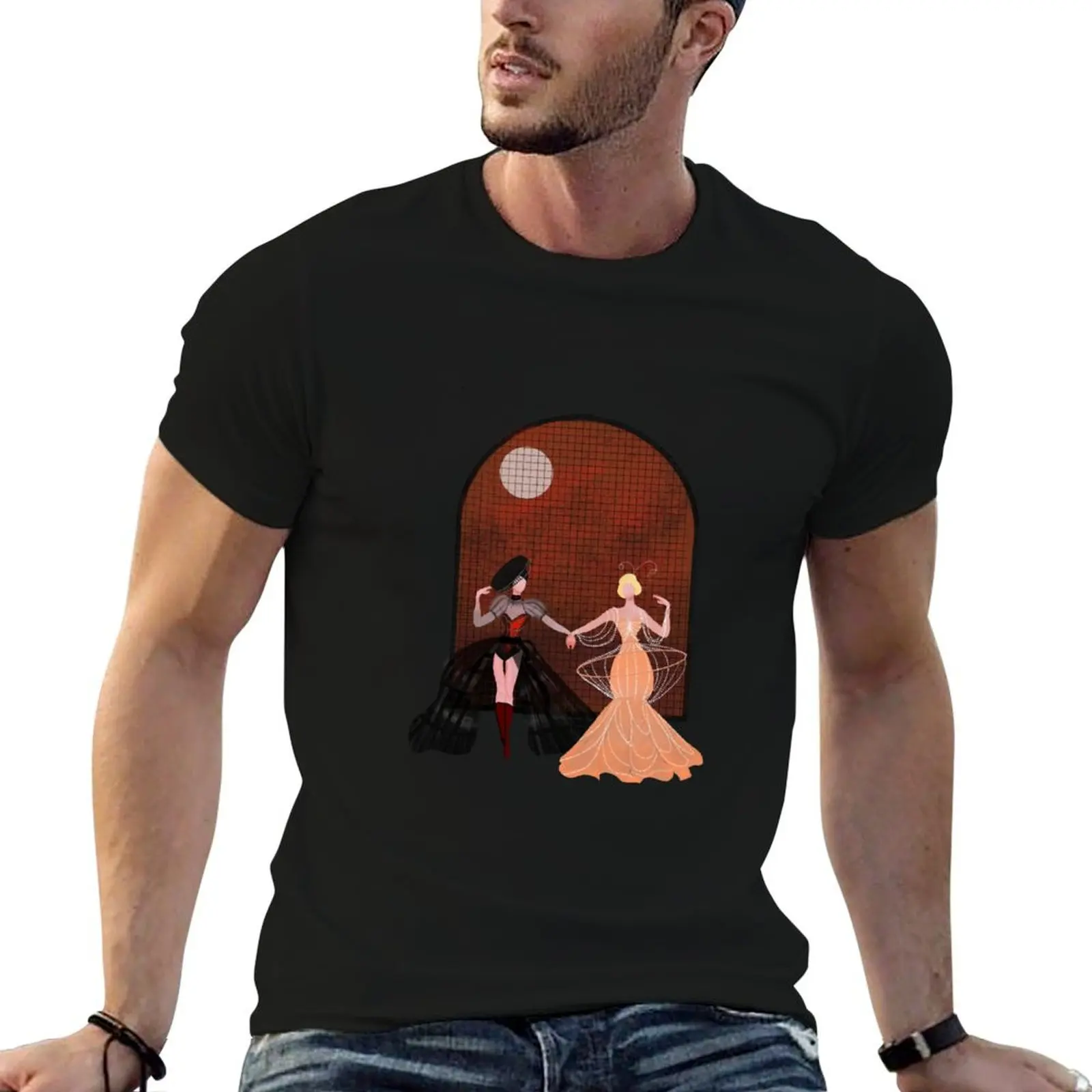 The Vamp and the Lamp Rosénali fanart T-Shirt Blouse blacks plus sizes vintage graphic tee mens graphic t-shirts pack