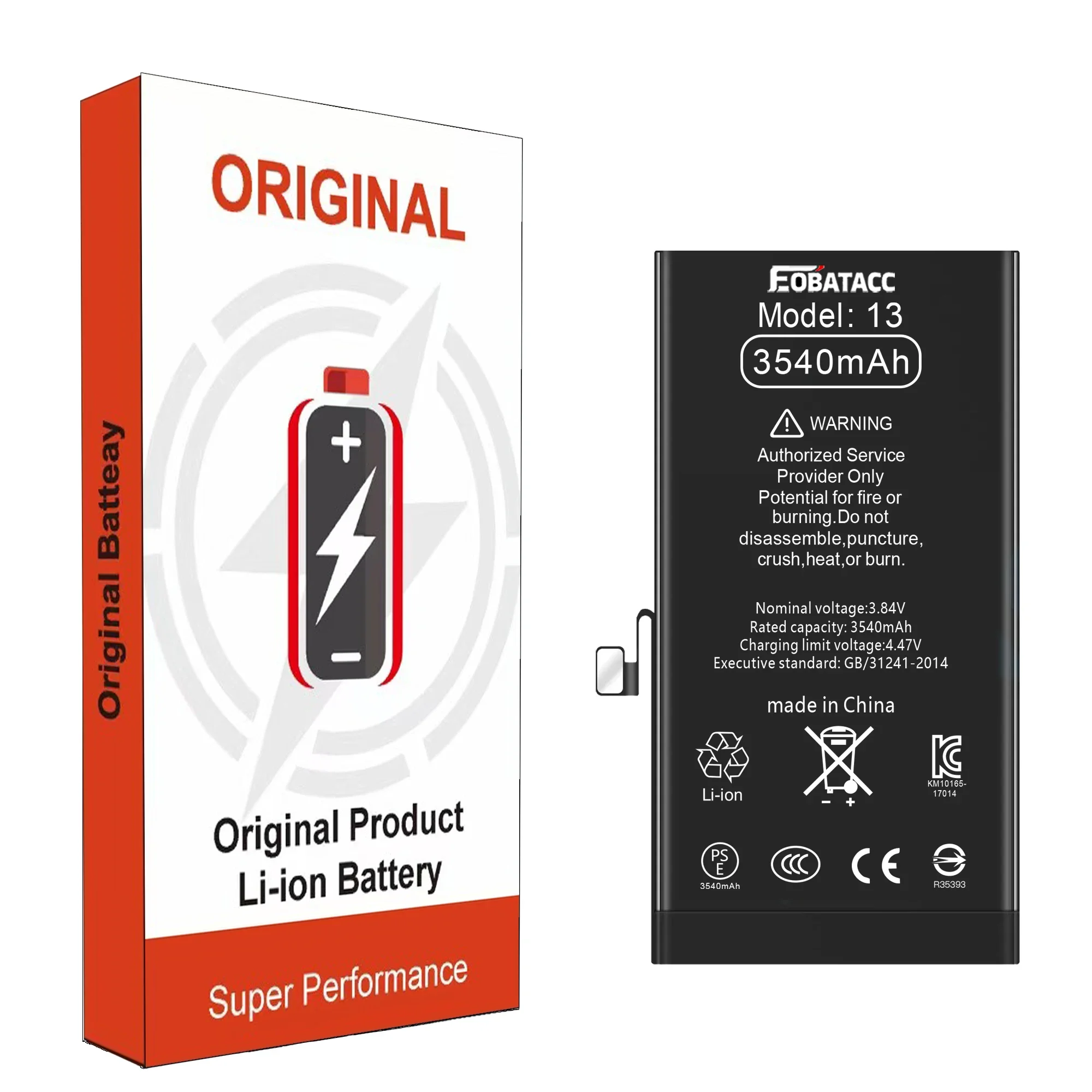 2025 Years EOTABACC New 100% High Quality  Battery For Apple 13 3540mah phone Bateria+ Free Tools