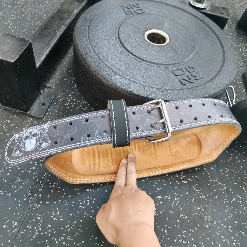 Weight Lifting Belt King Kong Design Powerlifting Belt PU Fitness Belt for Men & Women for Weightlifting Deadlift Bodybuilding